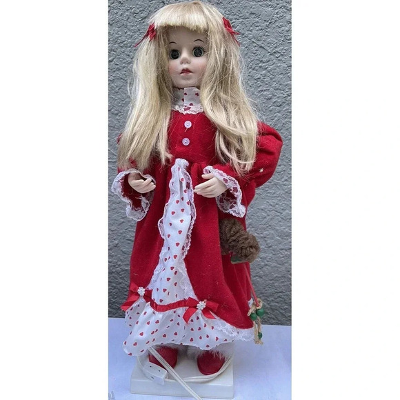 Vintage Telco Motionettes Of Christmas 1989 Blonde Girl in Nightgown & Slippers - Picture 15 of 16